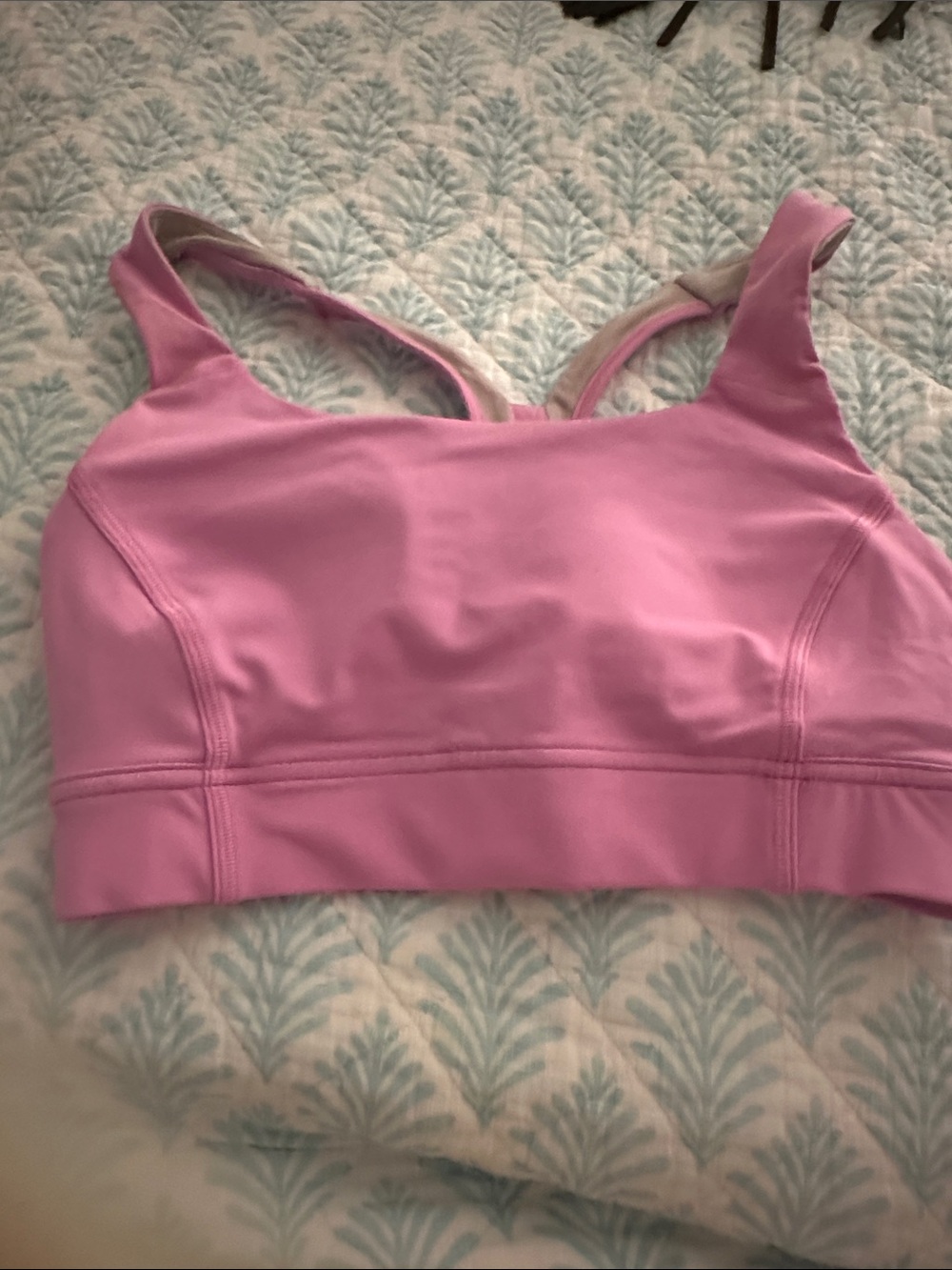 Women's Pink Sports Bra - Soft Support